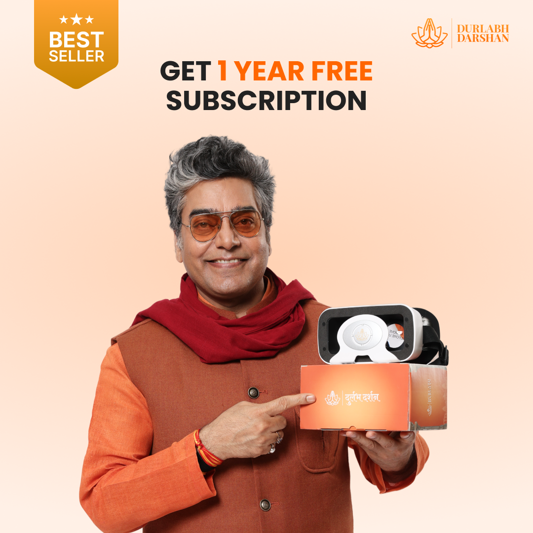 Durlabh Darshan with VR Headset + 1 Year App Subscription + Complimentary Abhimantrit Rudraksha with Prepaid Order