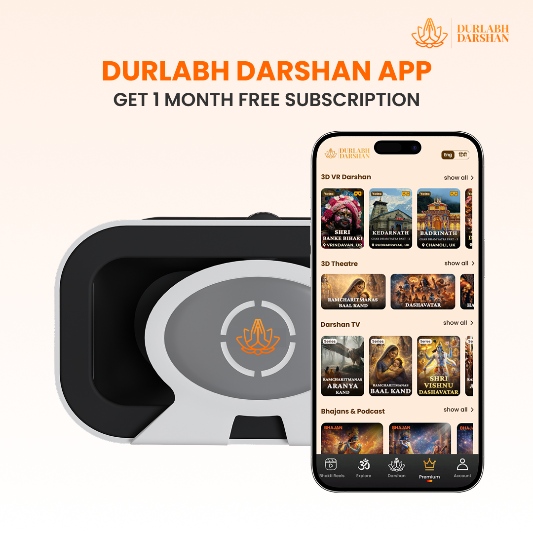 Durlabh Darshan VR Headset with 1-Month Subscription + Complimentary Abhimantrit Rudraksha with Prepaid Order