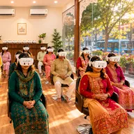Visitors at the Ujjain VR centre