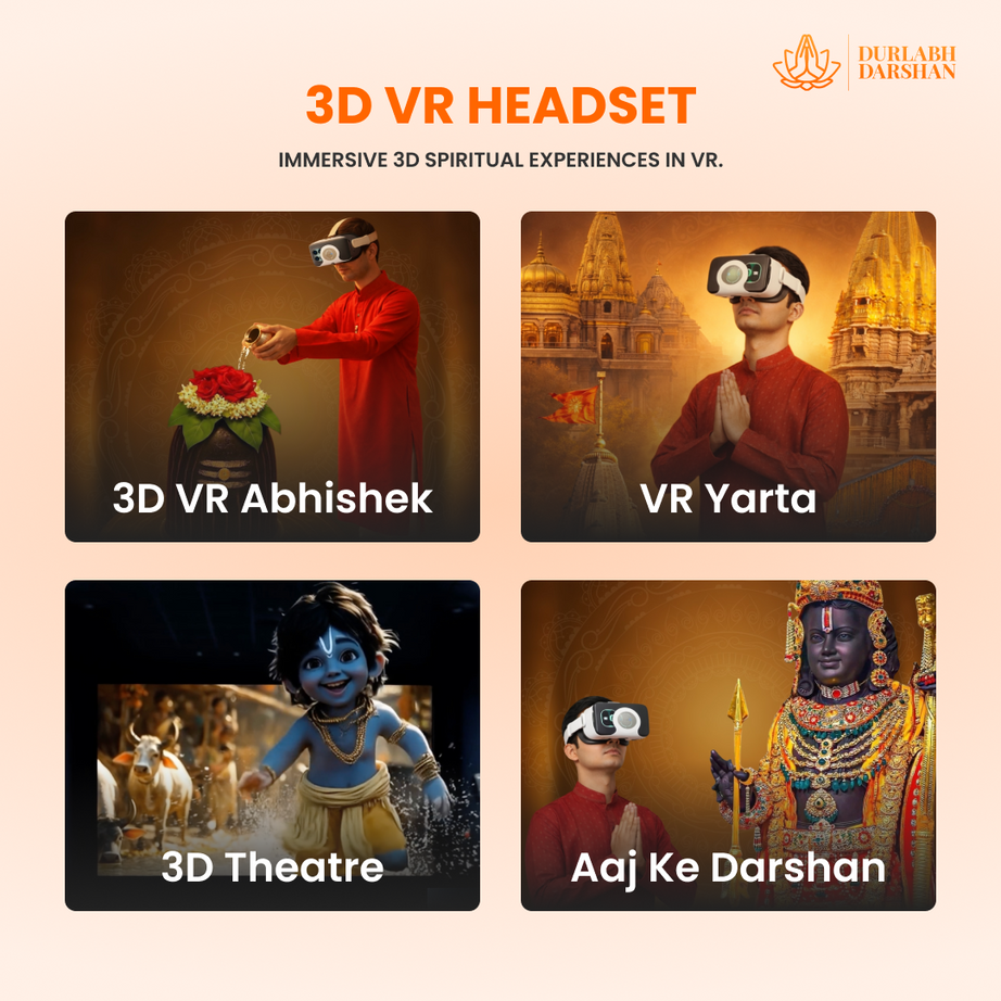 Durlabh Darshan with VR Headset + 1 Year App Subscription + Complimentary Abhimantrit Rudraksha with Prepaid Order