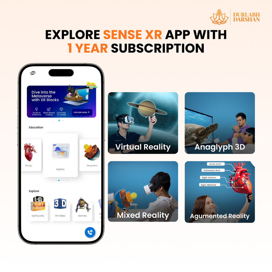 SenseXR & Durlabh Darshan Combo with 1 Year Subscription + Complimentary Abhimantrit Rudraksha with Prepaid Order