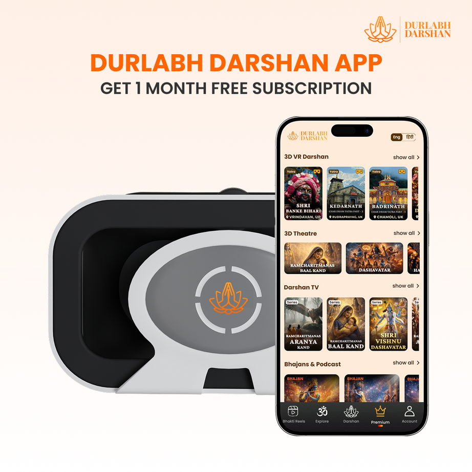 Durlabh Darshan VR Headset with 1-Month Subscription + Complimentary Abhimantrit Rudraksha with Prepaid Order
