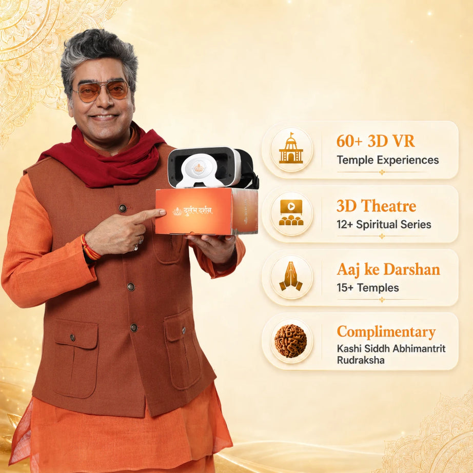 Durlabh Darshan VR Headset Only + Complimentary Abhimantrit Rudraksha