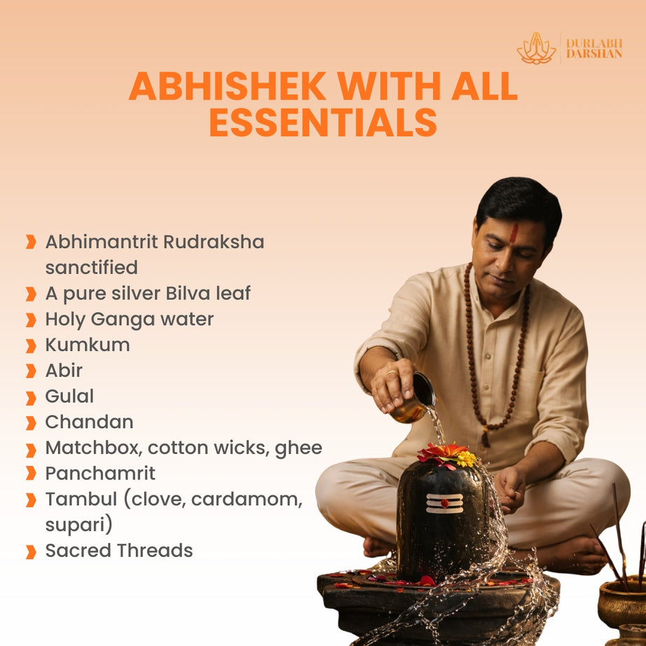 Rudra Abhishek Poojan Kit / रुद्राभिषेक पूजन किट + Complimentary Abhimantrit Rudraksha with Prepaid Order