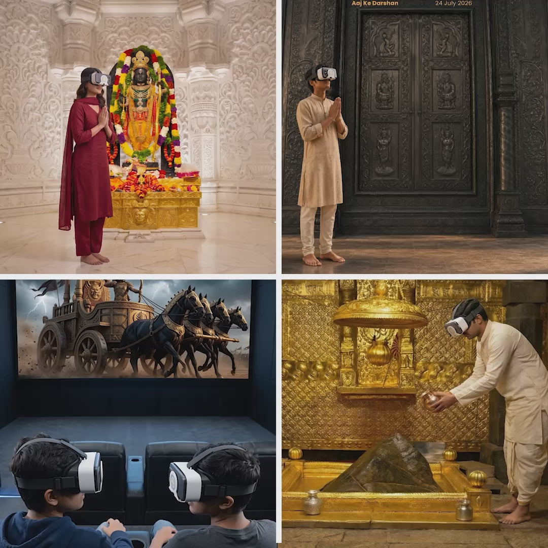 Durlabh Darshan with VR Headset + 1 Year App Subscription + Complimentary Abhimantrit Rudraksha