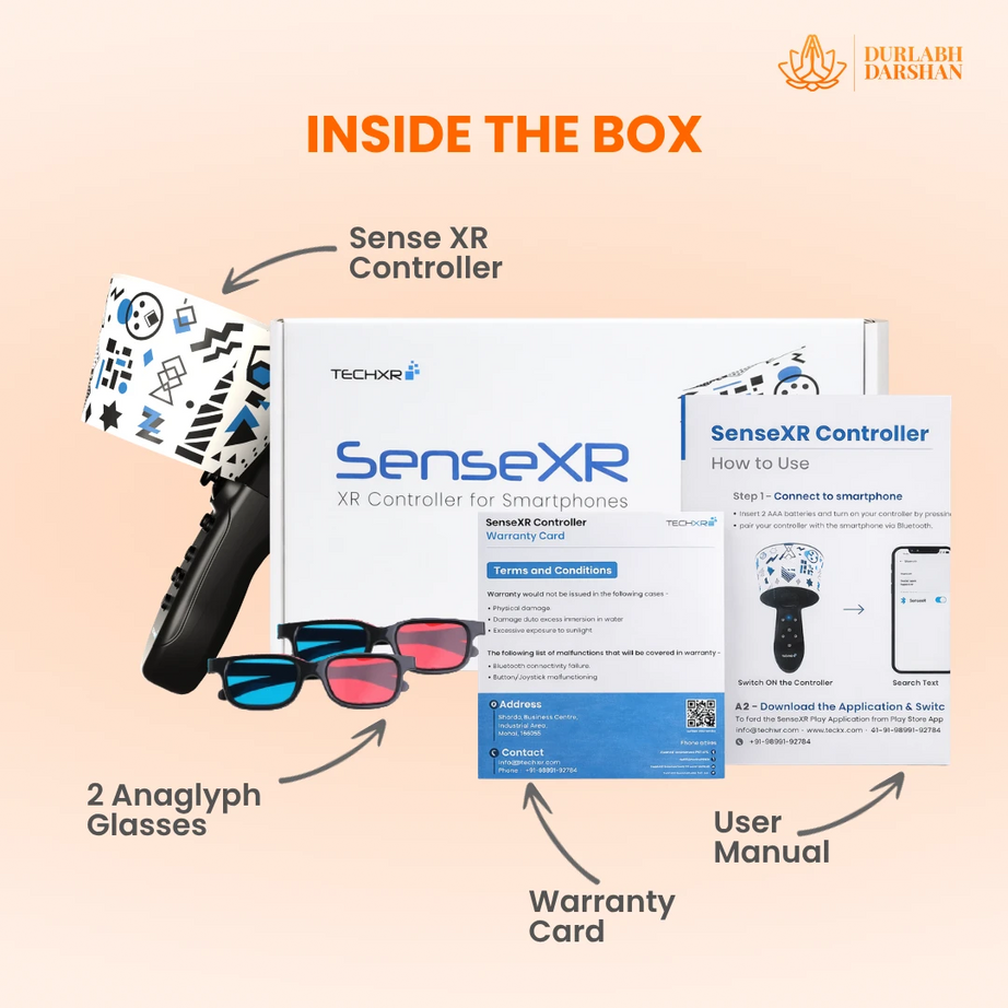 SenseXR & Durlabh Darshan Combo with 1 Year Subscription + Complimentary Abhimantrit Rudraksha