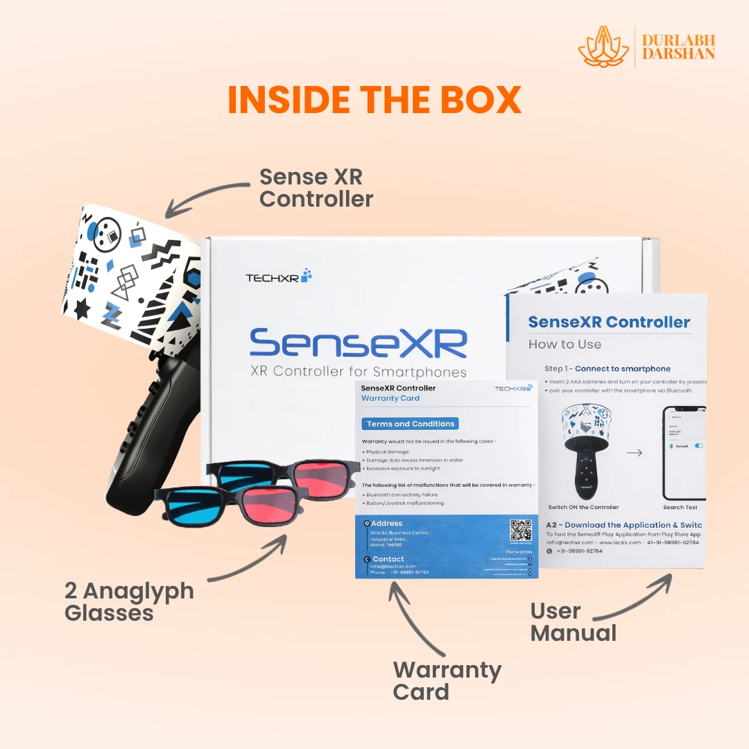 SenseXR & Durlabh Darshan Combo with 1 Year Subscription + Complimentary Abhimantrit Rudraksha